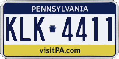 PA license plate KLK4411