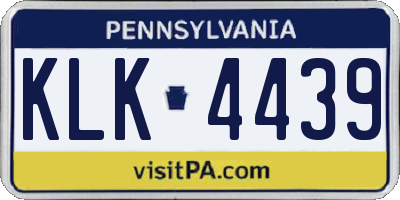 PA license plate KLK4439