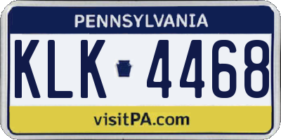 PA license plate KLK4468