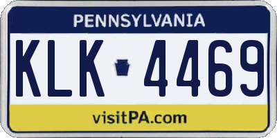 PA license plate KLK4469