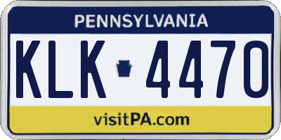 PA license plate KLK4470