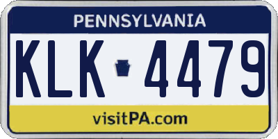 PA license plate KLK4479