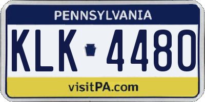 PA license plate KLK4480