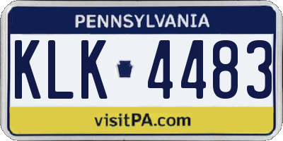 PA license plate KLK4483