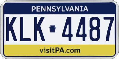 PA license plate KLK4487