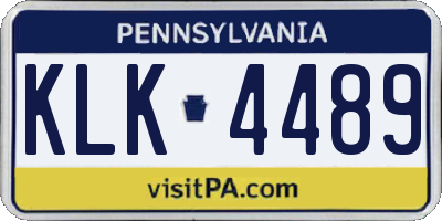 PA license plate KLK4489