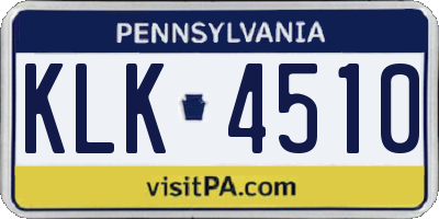 PA license plate KLK4510