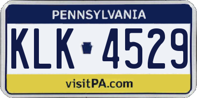 PA license plate KLK4529