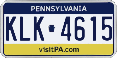 PA license plate KLK4615