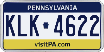 PA license plate KLK4622