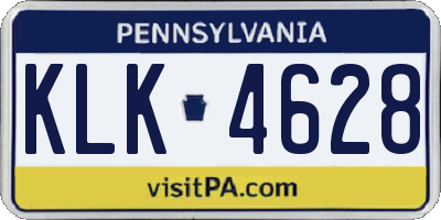PA license plate KLK4628
