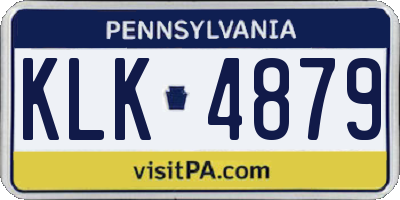 PA license plate KLK4879