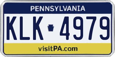 PA license plate KLK4979