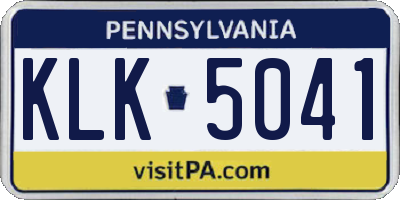 PA license plate KLK5041
