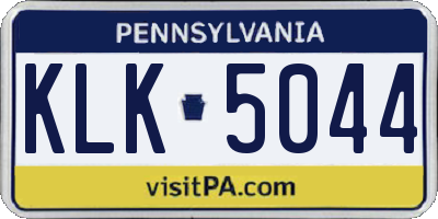 PA license plate KLK5044