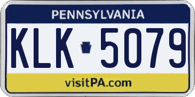 PA license plate KLK5079