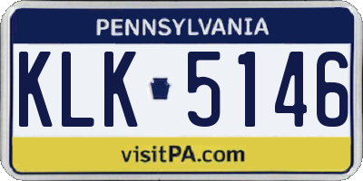 PA license plate KLK5146