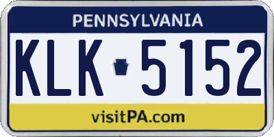 PA license plate KLK5152