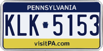 PA license plate KLK5153