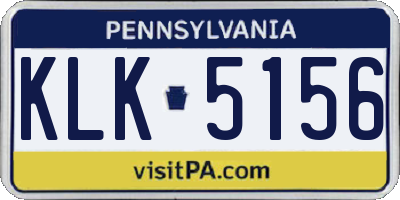 PA license plate KLK5156