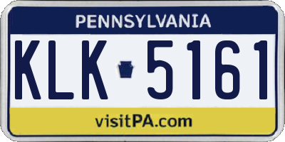 PA license plate KLK5161