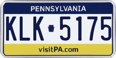 PA license plate KLK5175
