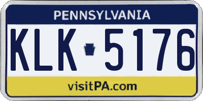 PA license plate KLK5176
