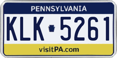 PA license plate KLK5261