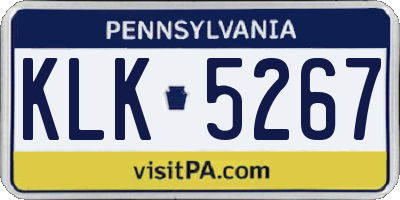 PA license plate KLK5267