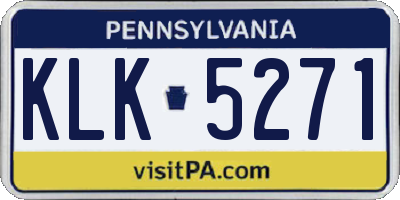 PA license plate KLK5271