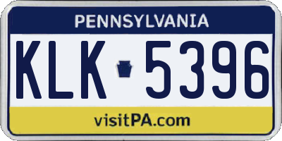 PA license plate KLK5396