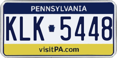 PA license plate KLK5448