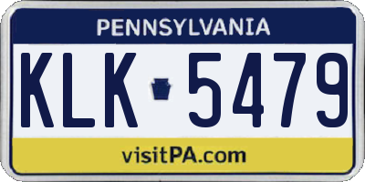 PA license plate KLK5479