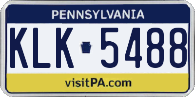 PA license plate KLK5488