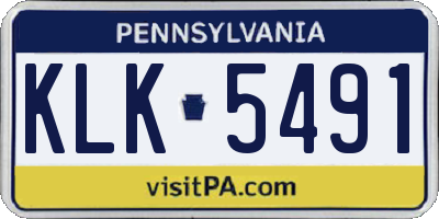 PA license plate KLK5491