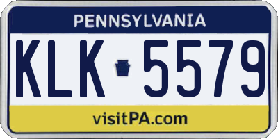 PA license plate KLK5579