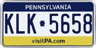 PA license plate KLK5658