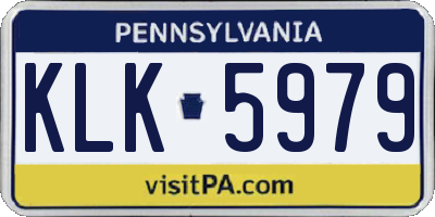 PA license plate KLK5979