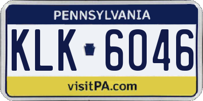 PA license plate KLK6046