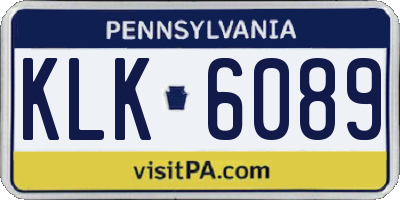 PA license plate KLK6089