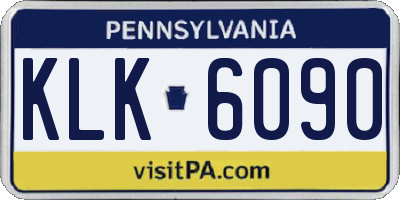 PA license plate KLK6090