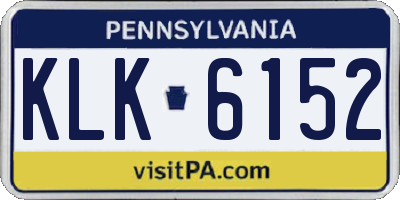 PA license plate KLK6152