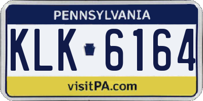 PA license plate KLK6164