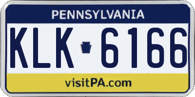 PA license plate KLK6166