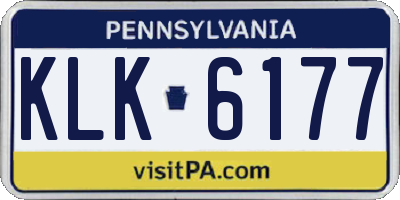 PA license plate KLK6177