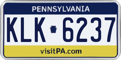 PA license plate KLK6237