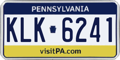 PA license plate KLK6241