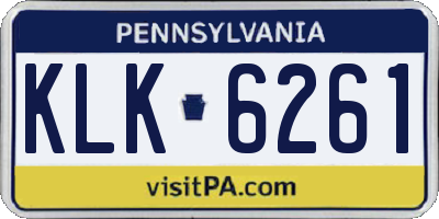 PA license plate KLK6261