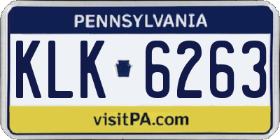 PA license plate KLK6263