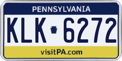 PA license plate KLK6272